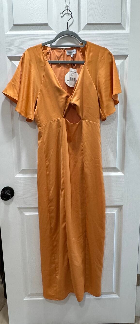 Women's Lost + Wander Apricot Sunset Long Maxi Dress NWT Medium